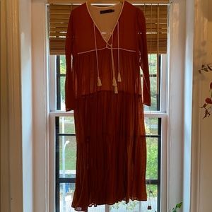 Christy Dawn Paloma dress - rust/orange